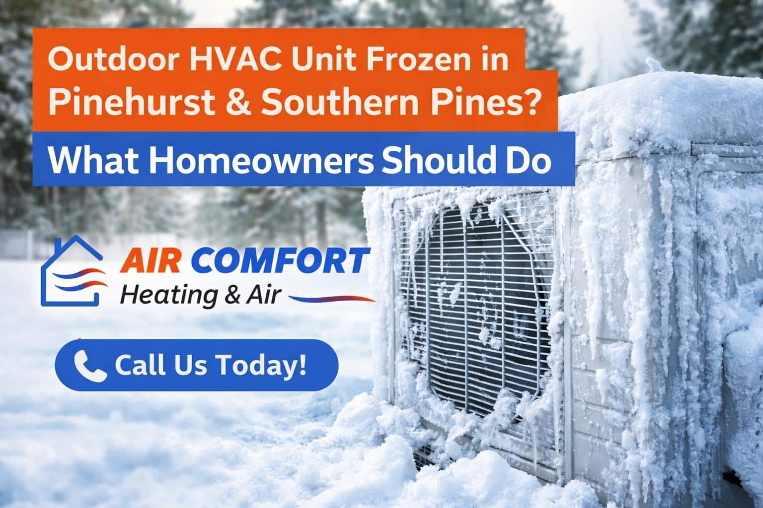 Frozen Outside HVAC and Heat Pump