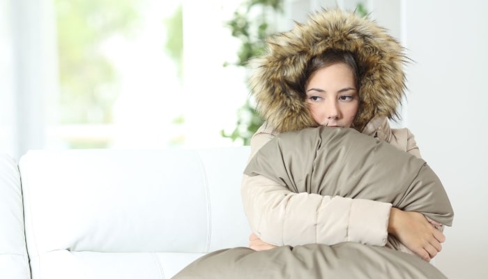 Angry Cold Women In Home